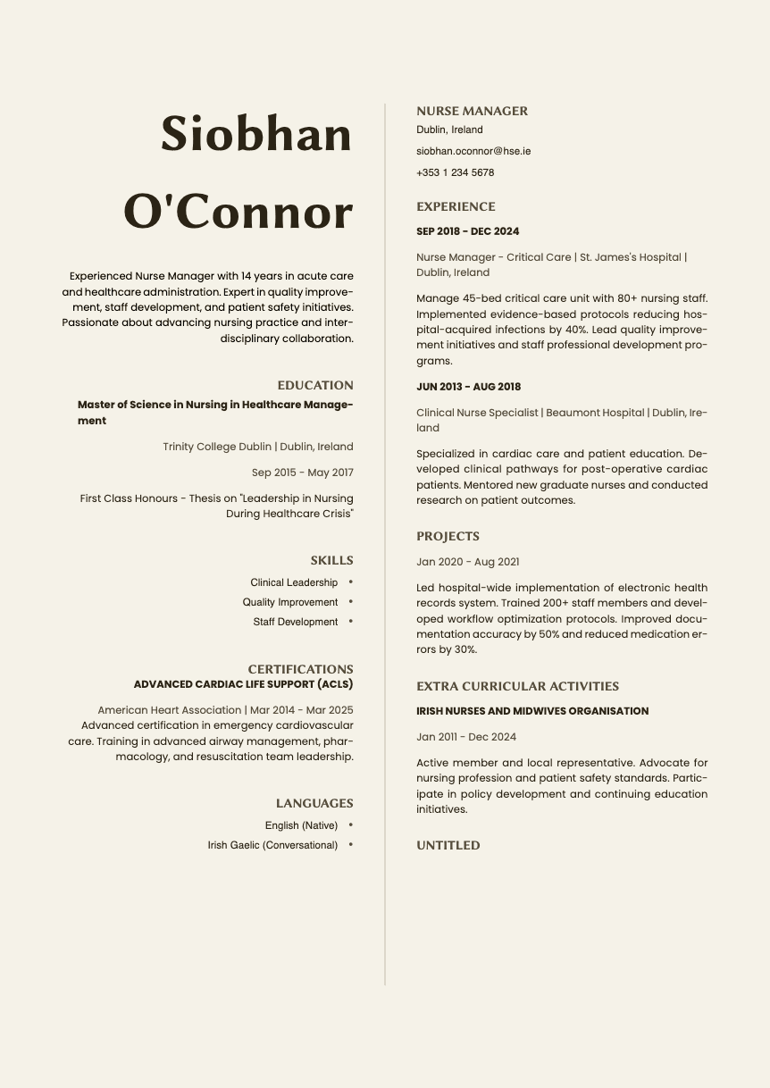 Amber Resume Template