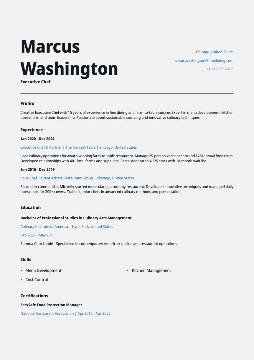 Cobalt Resume Template