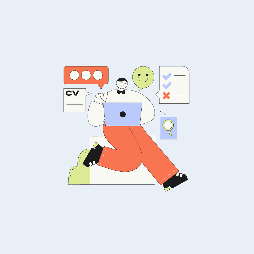 Illustration for CV for resepsjonist: service, systemer og eksempel