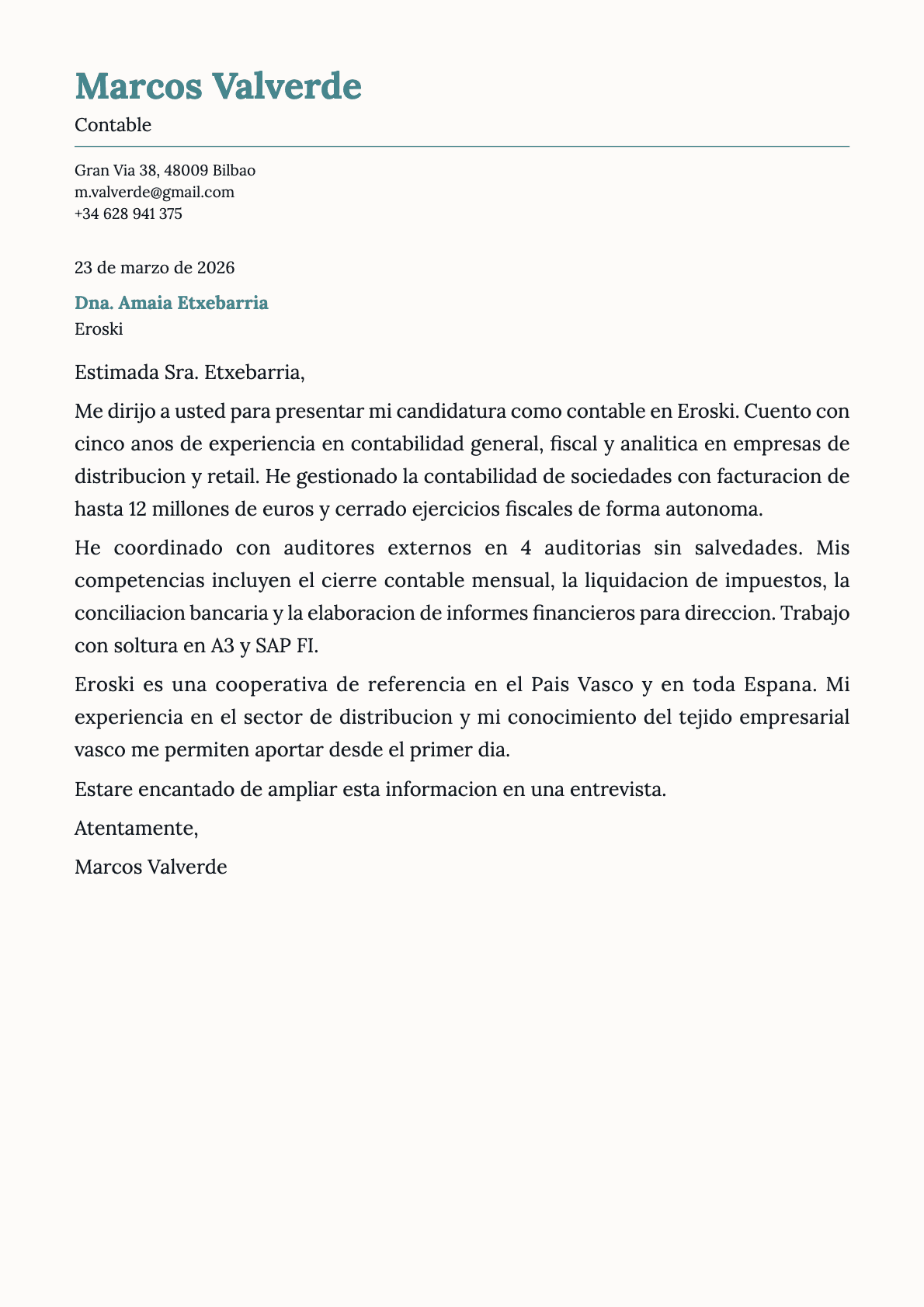 undefined cover letter example