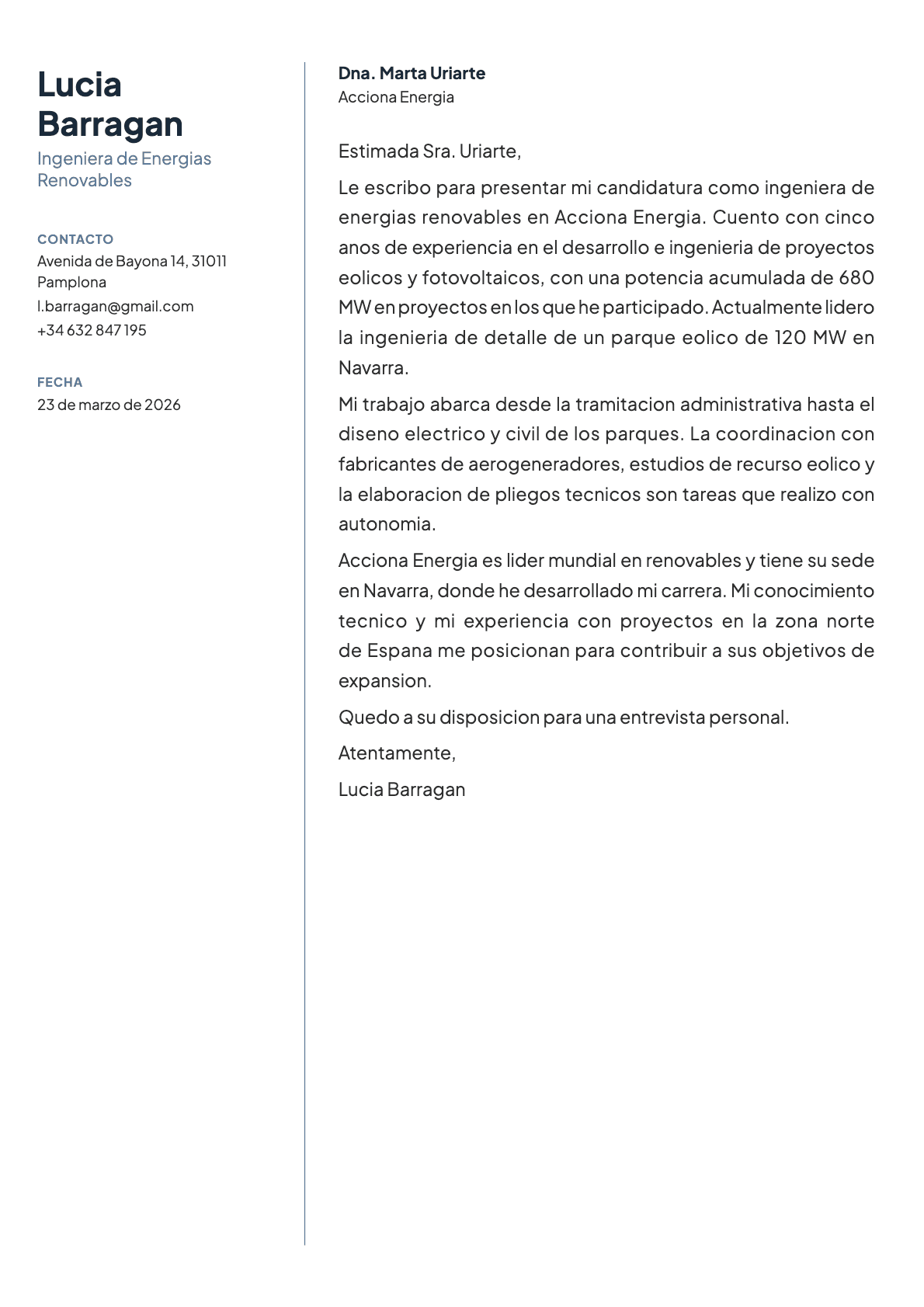 undefined cover letter example