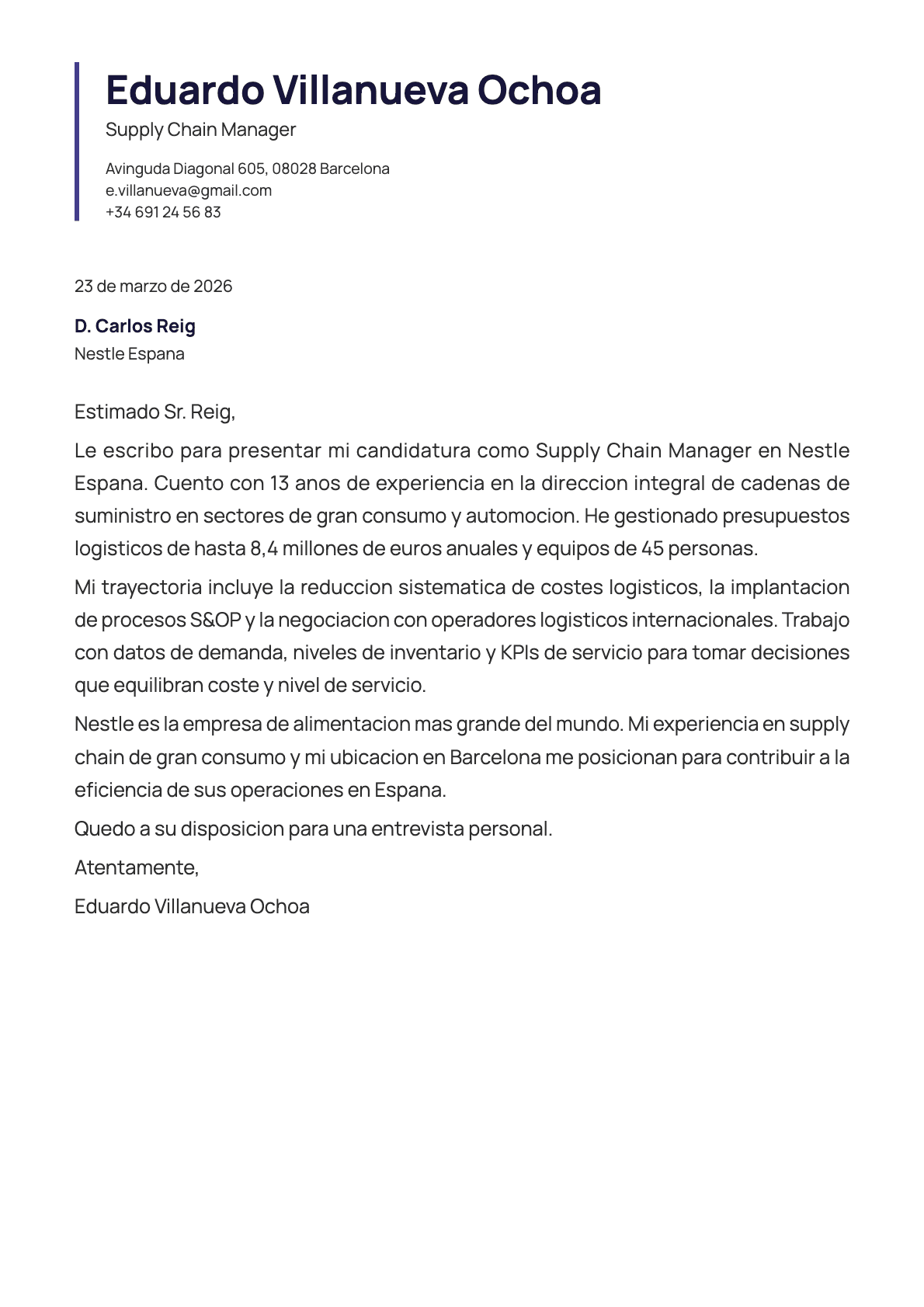 undefined cover letter example