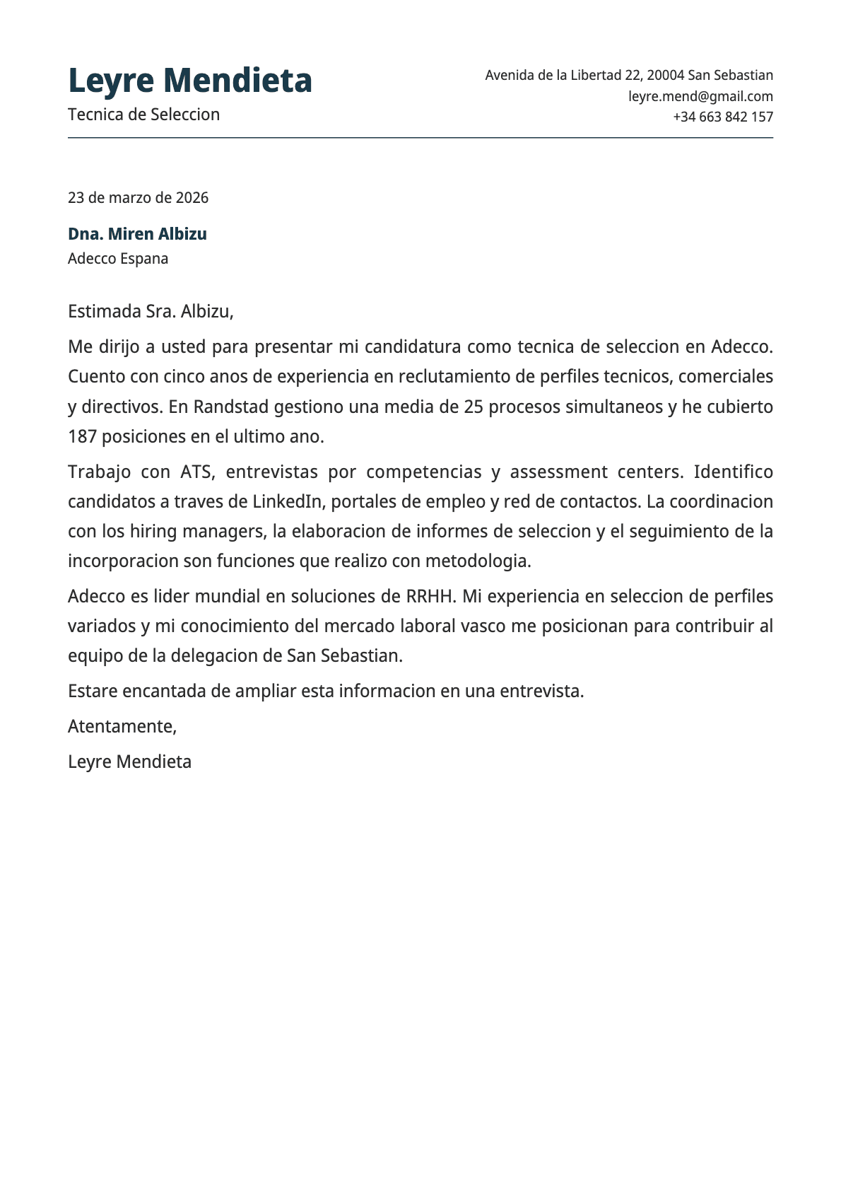 undefined cover letter example