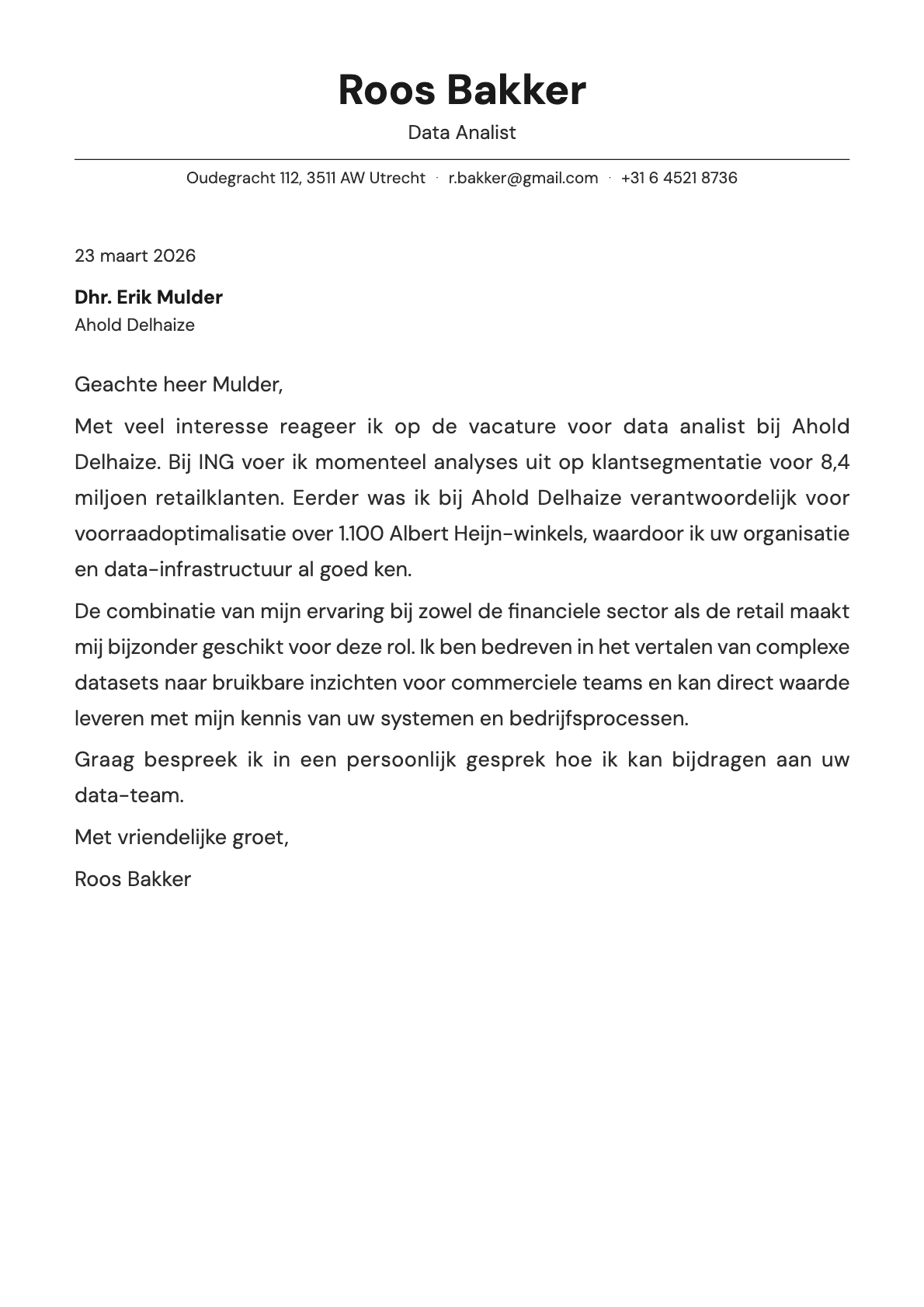 undefined cover letter example