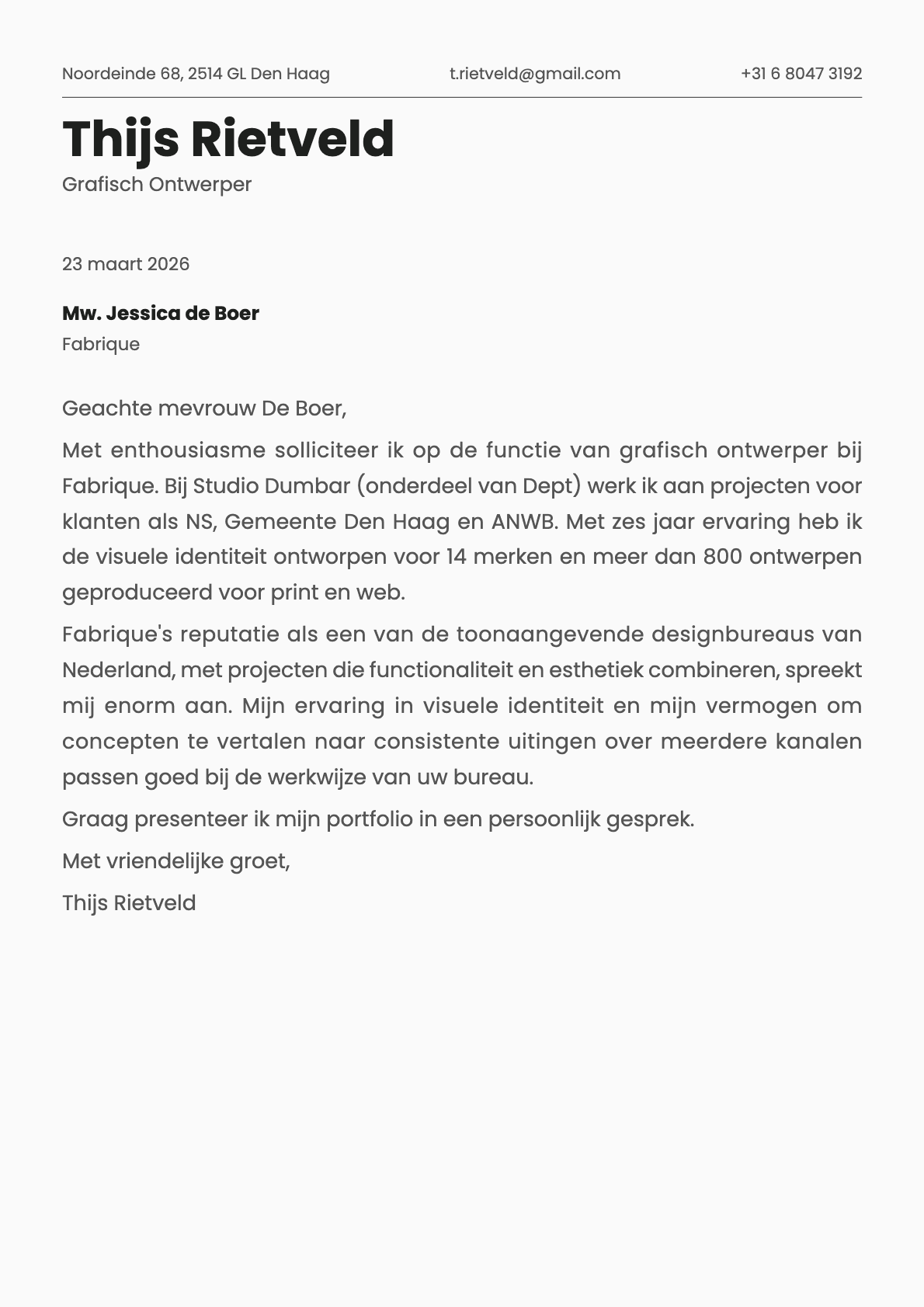 undefined cover letter example