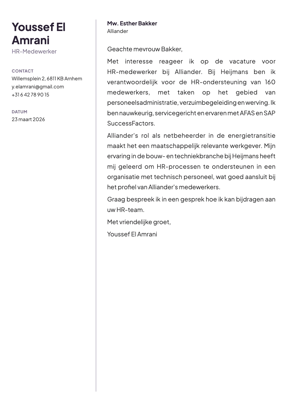 undefined cover letter example