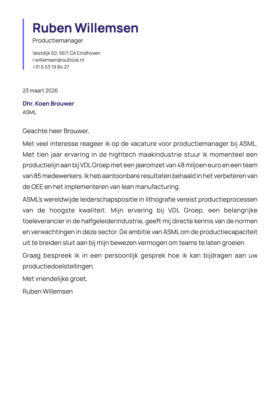 undefined cover letter example