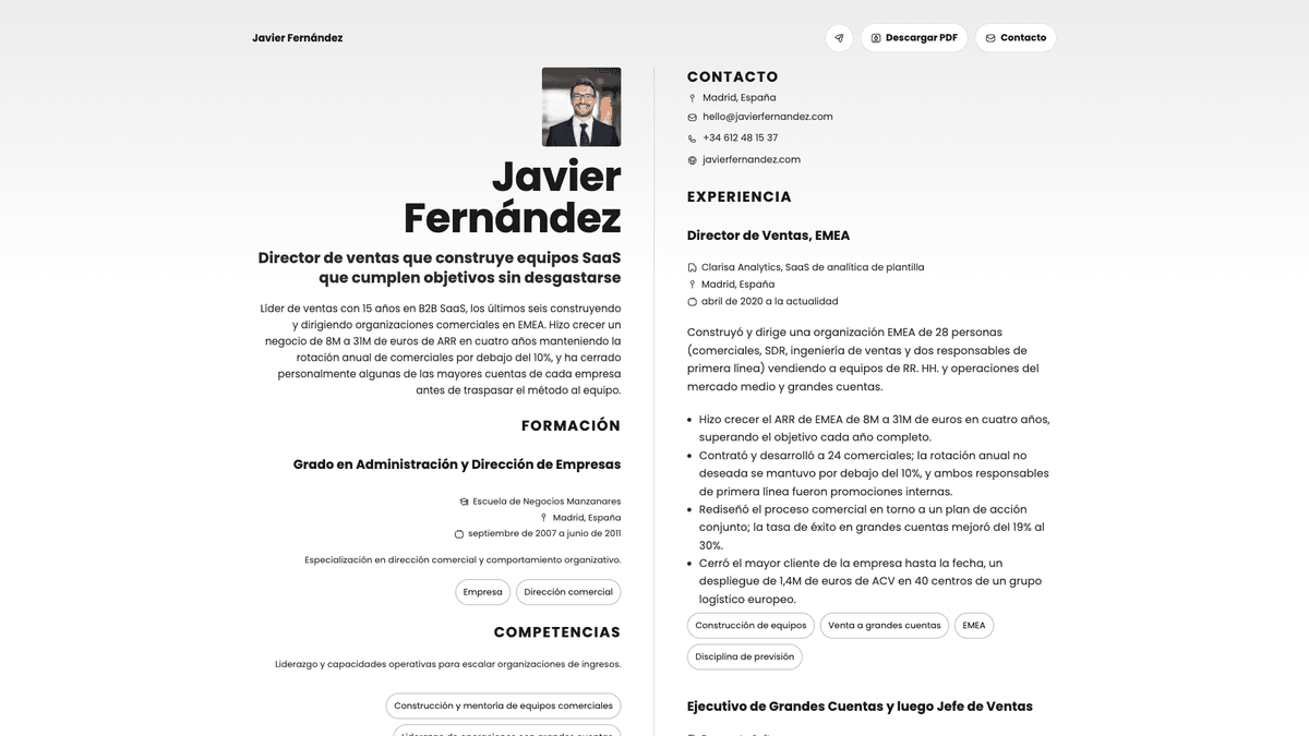 Amber online resume example
