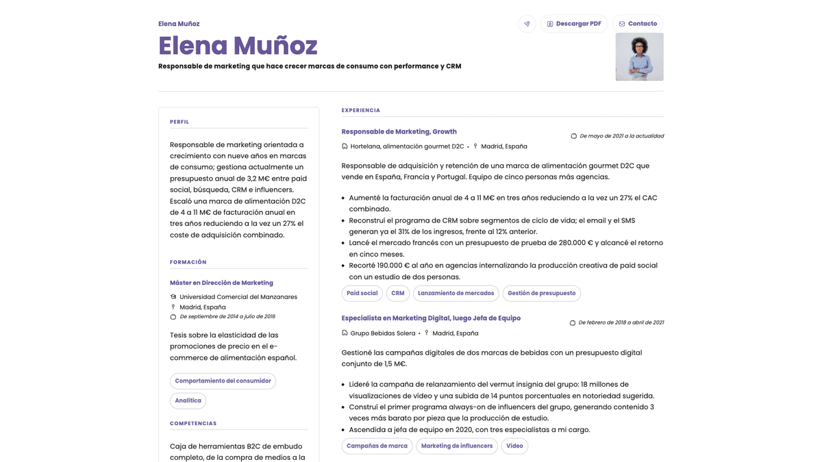 Opal online resume example