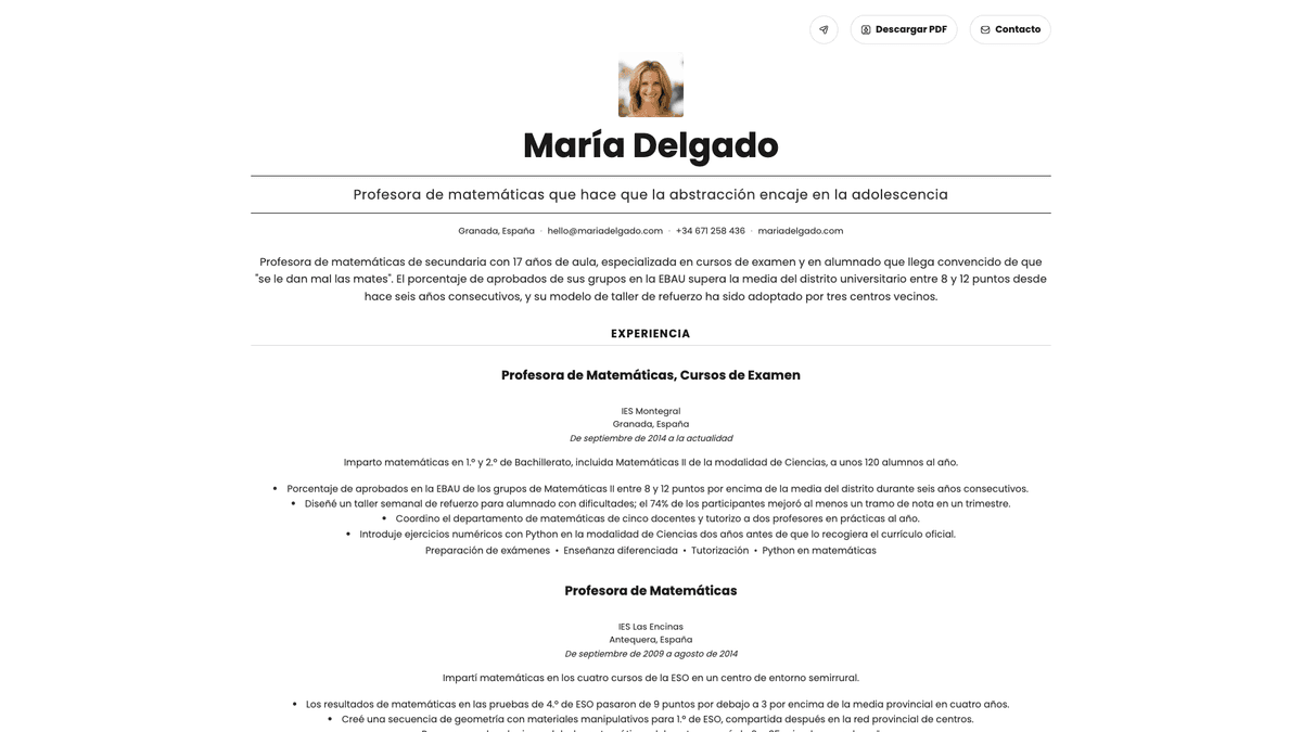 Quartz online resume example