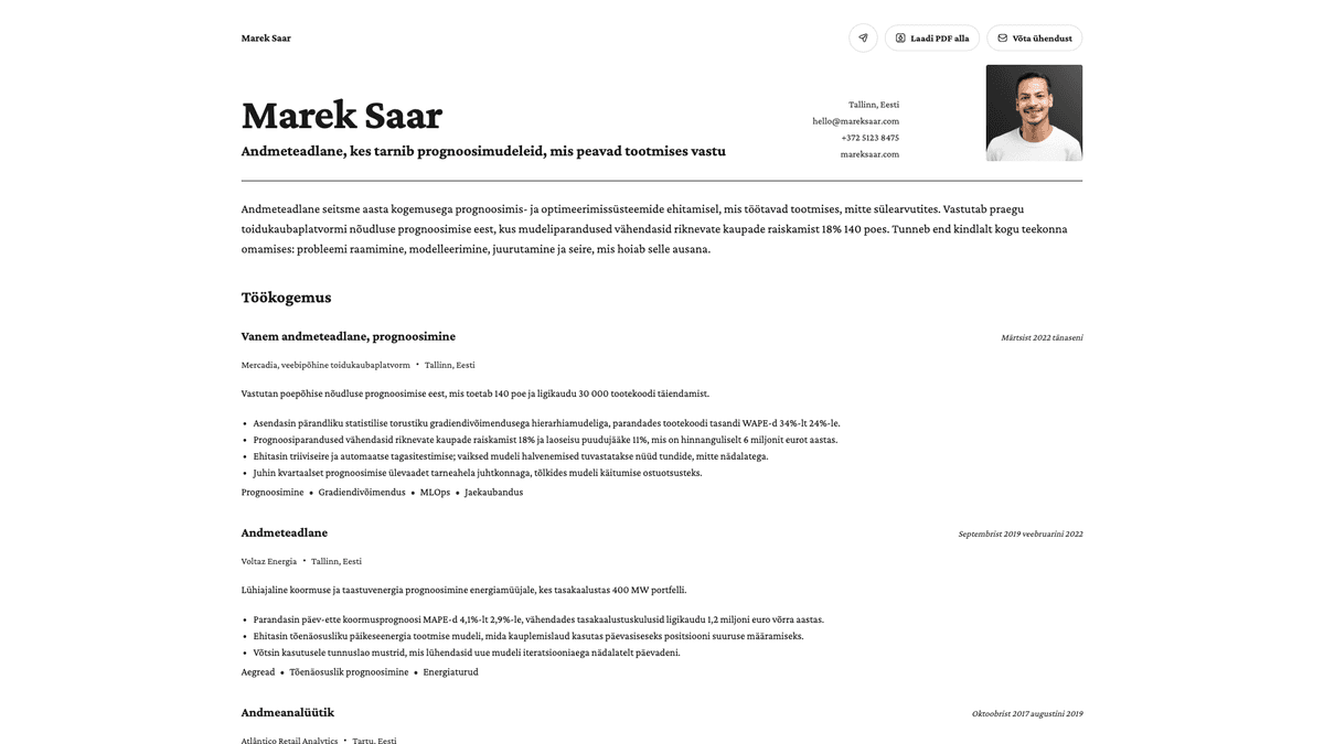 Cobalt online resume example
