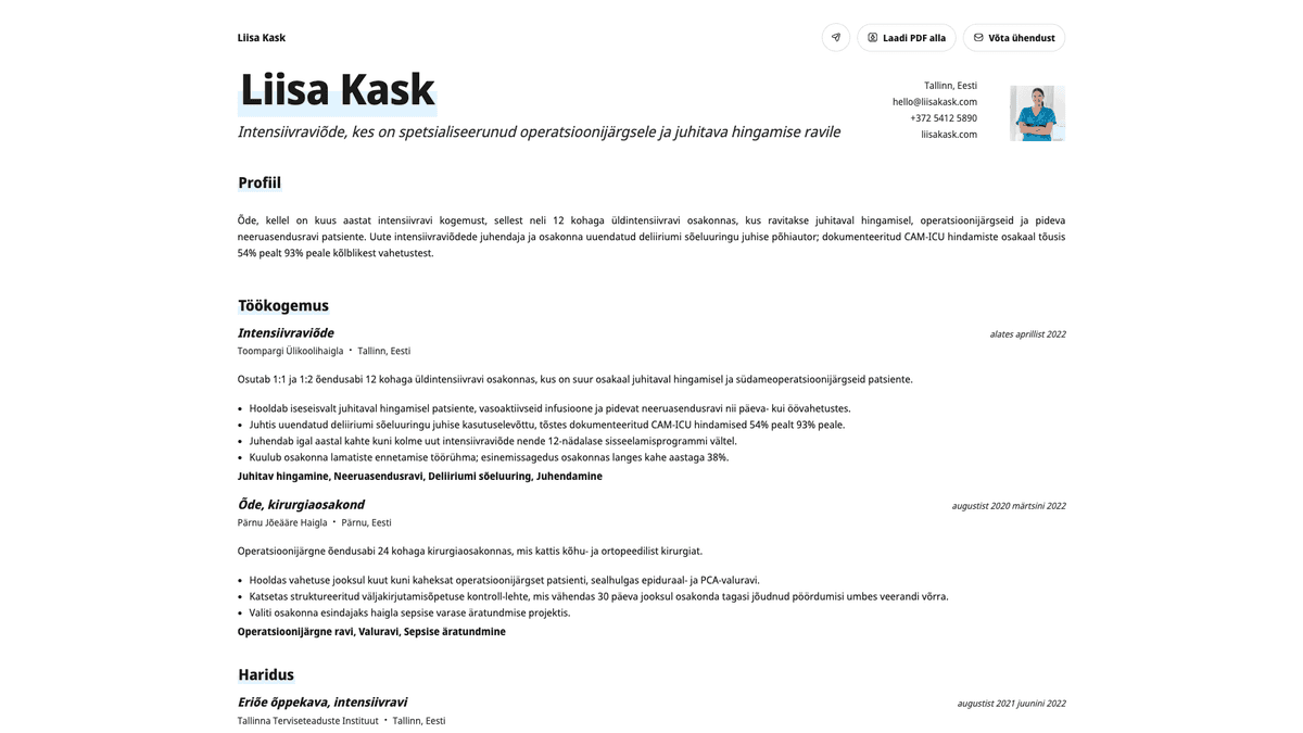 Copper online resume example