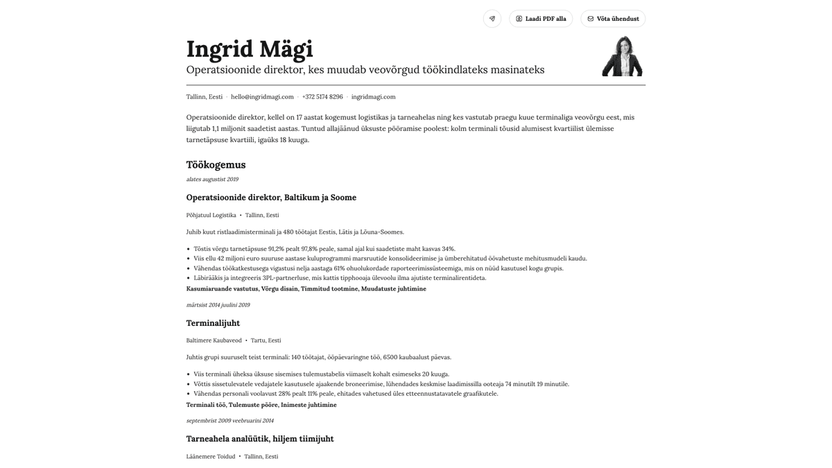 Nickel online resume example