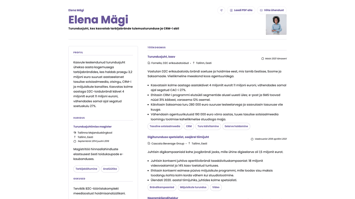 Opal online resume example