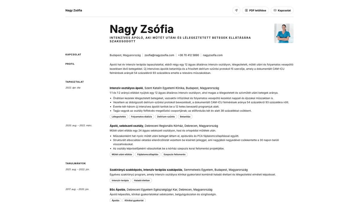 Ivory online resume example