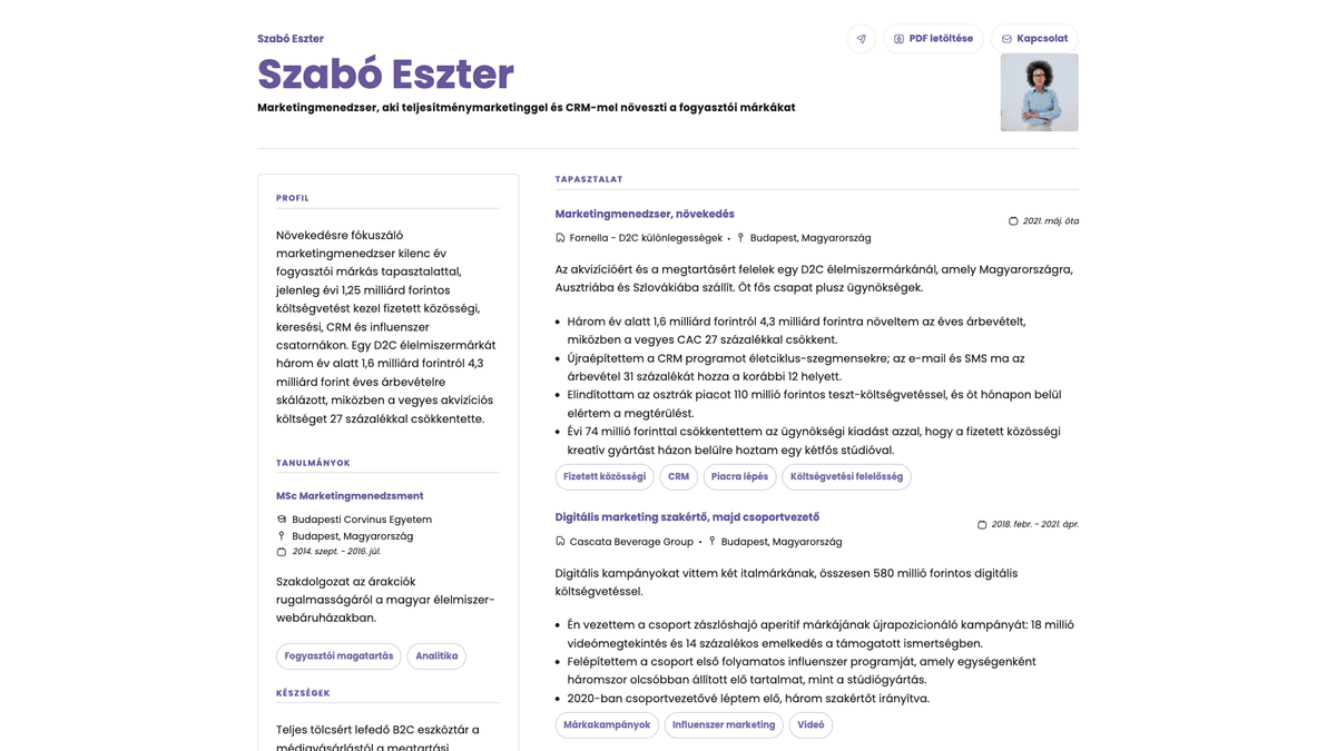 Opal online resume example