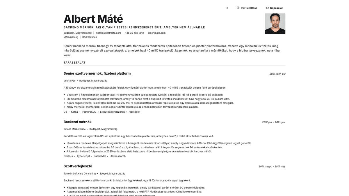 Platinum online resume example