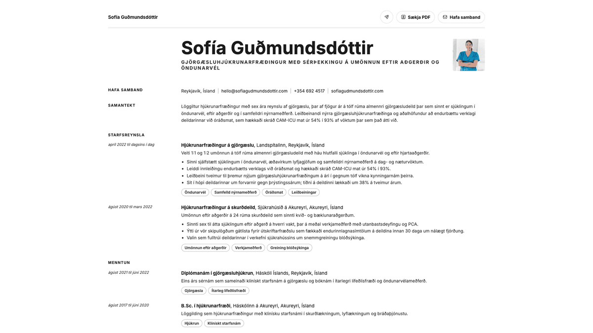 Ivory online resume example