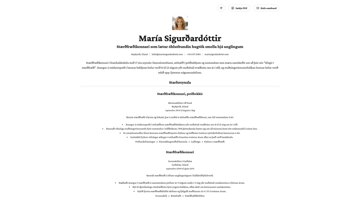 Topaz online resume example