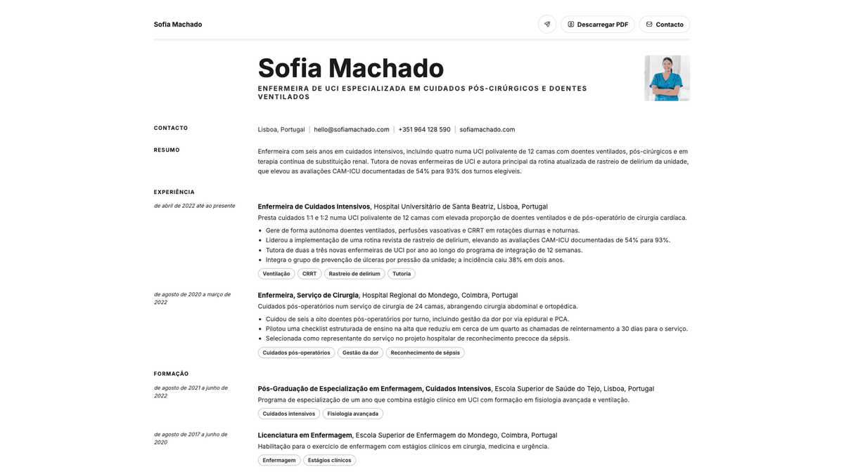 Ivory online resume example
