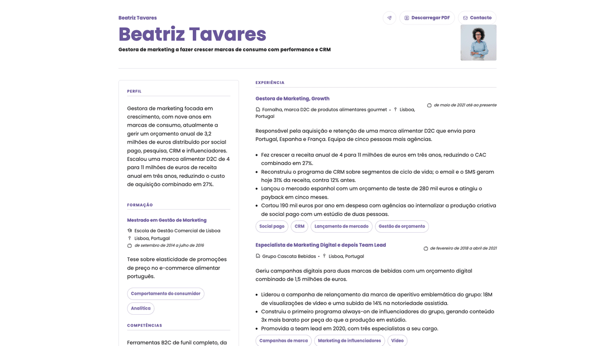 Opal online resume example