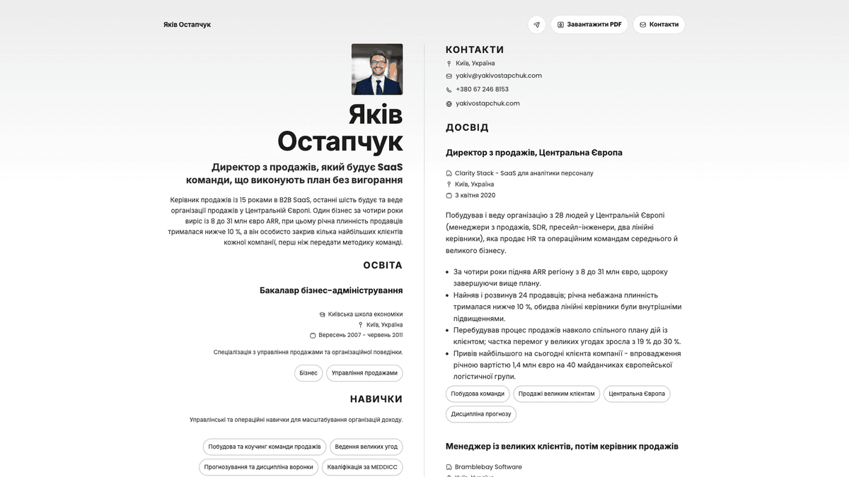 Amber online resume example