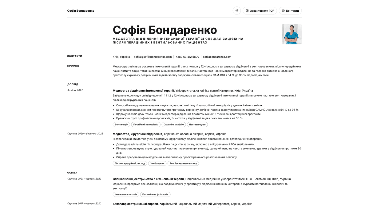 Ivory online resume example