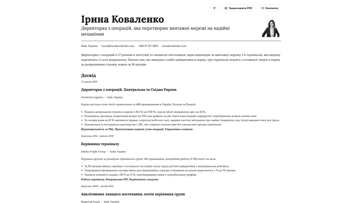 Nickel online resume example