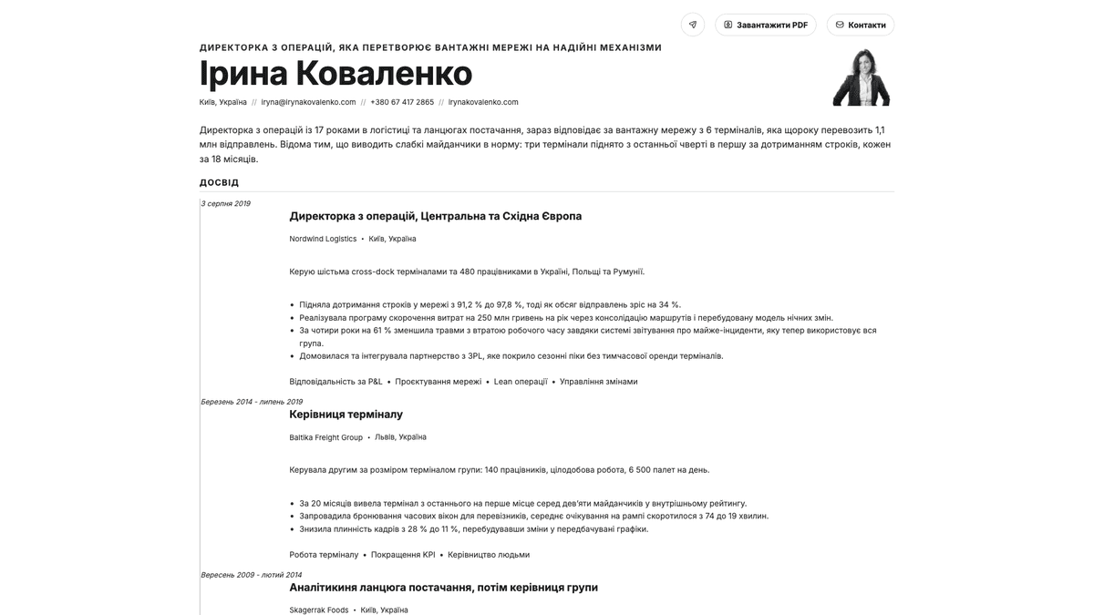 Zinc online resume example