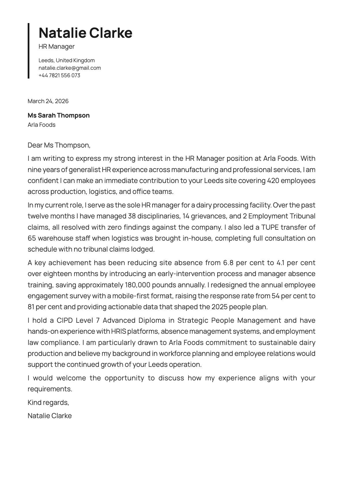 Onyx cover letter template preview