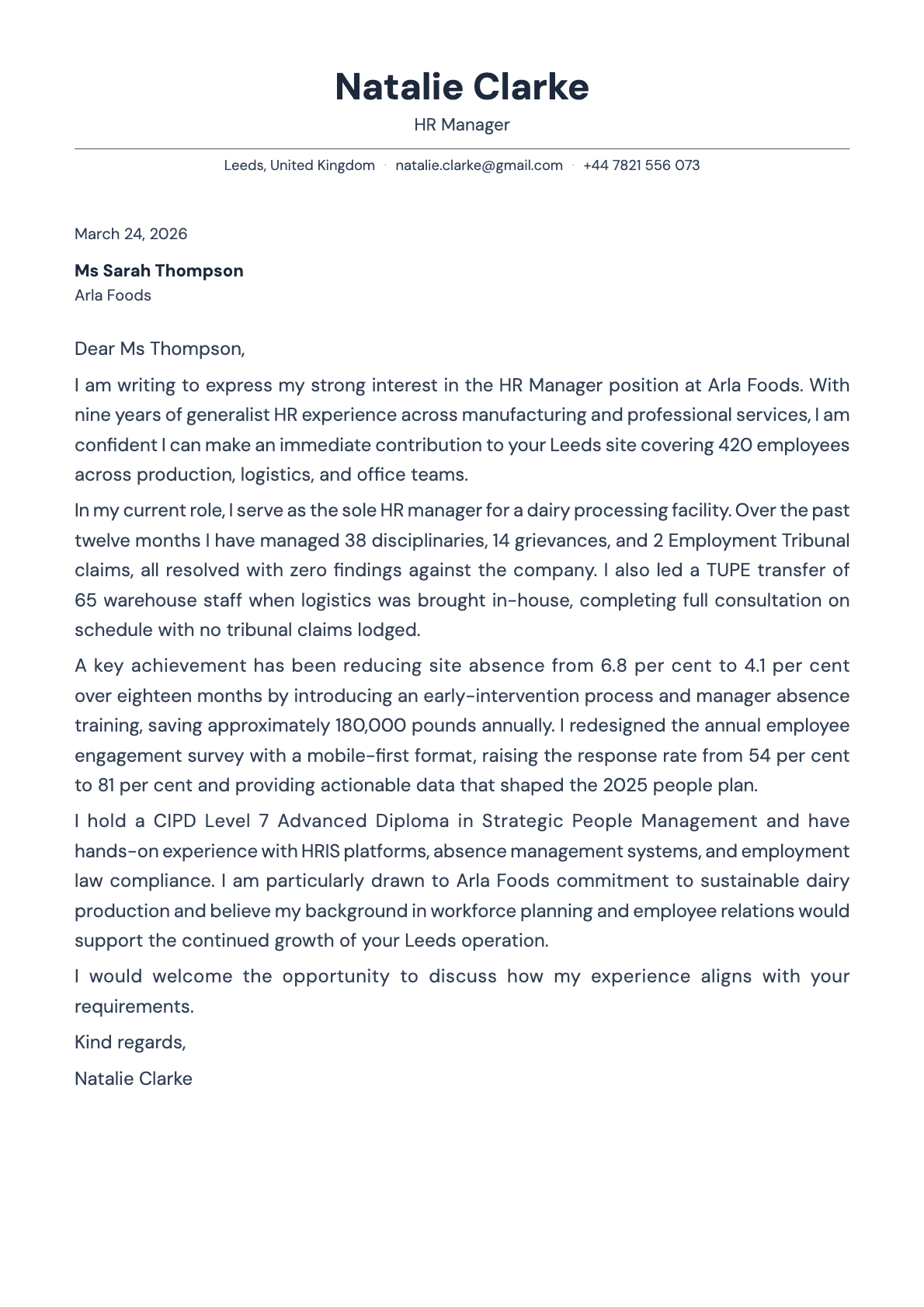 Slate cover letter template preview