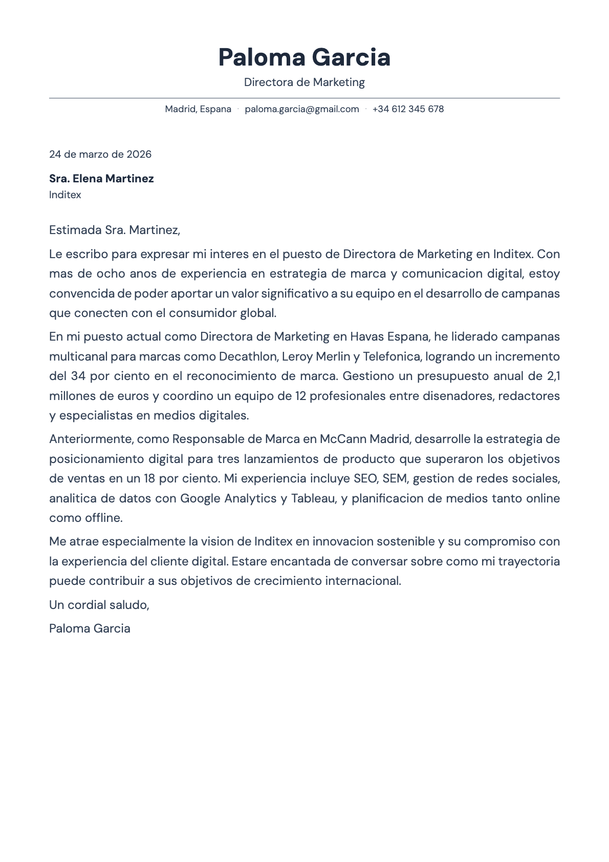 Slate cover letter template preview