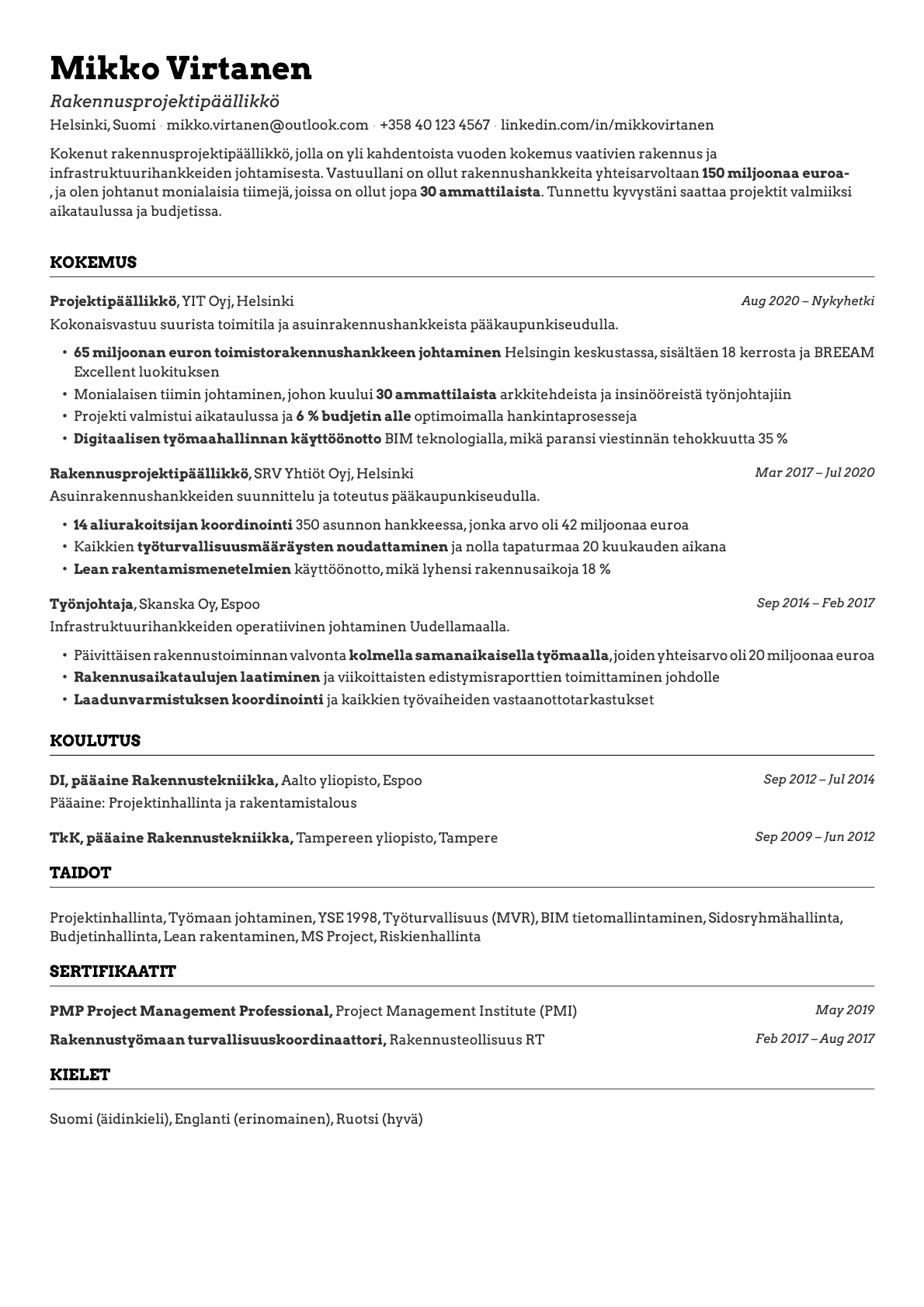 Onyx cover letter template preview