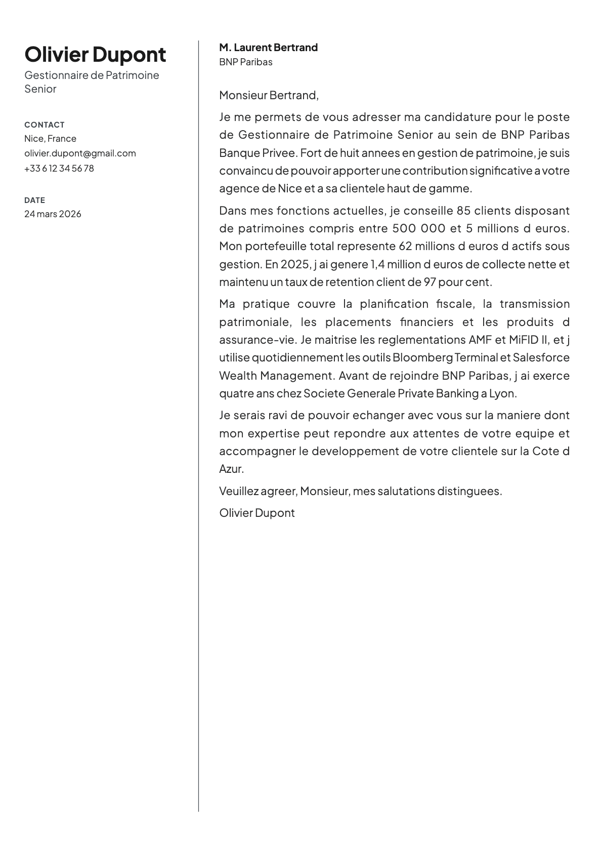 Birch cover letter template preview