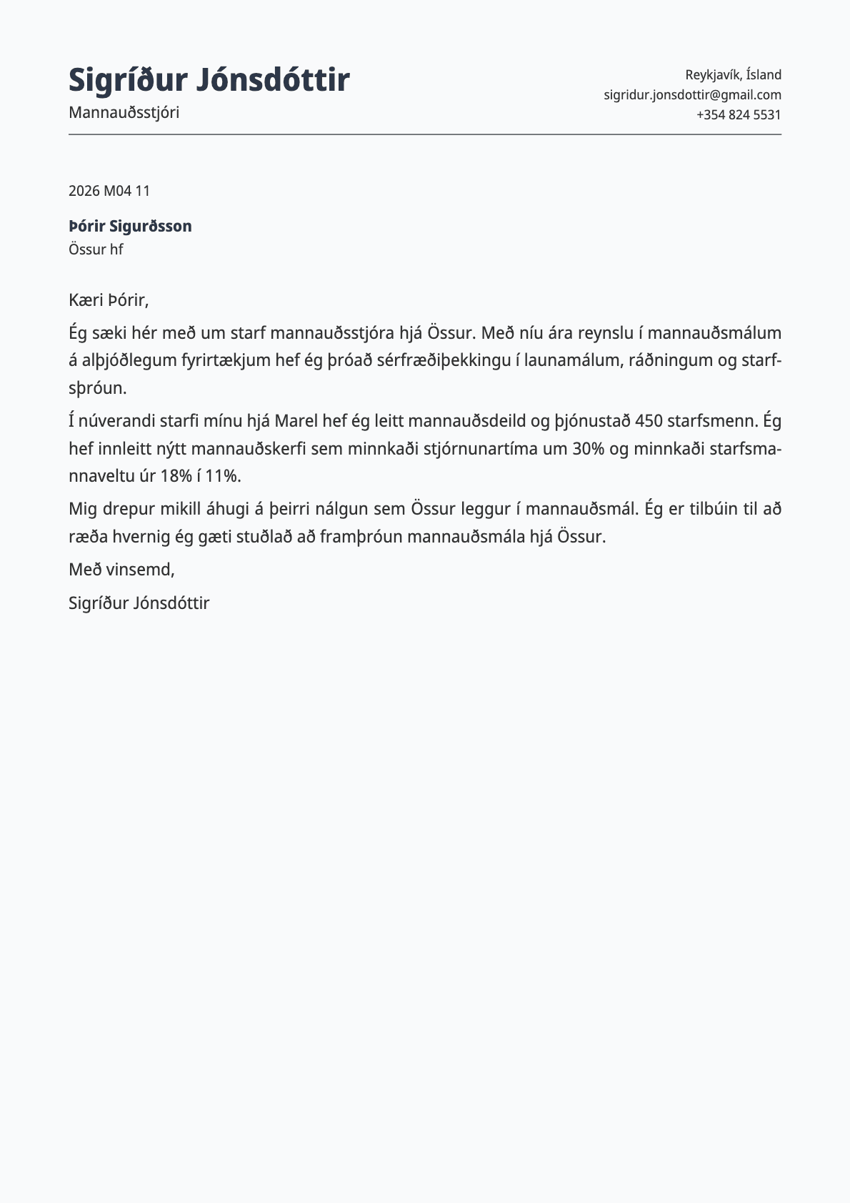 Cobalt cover letter template preview
