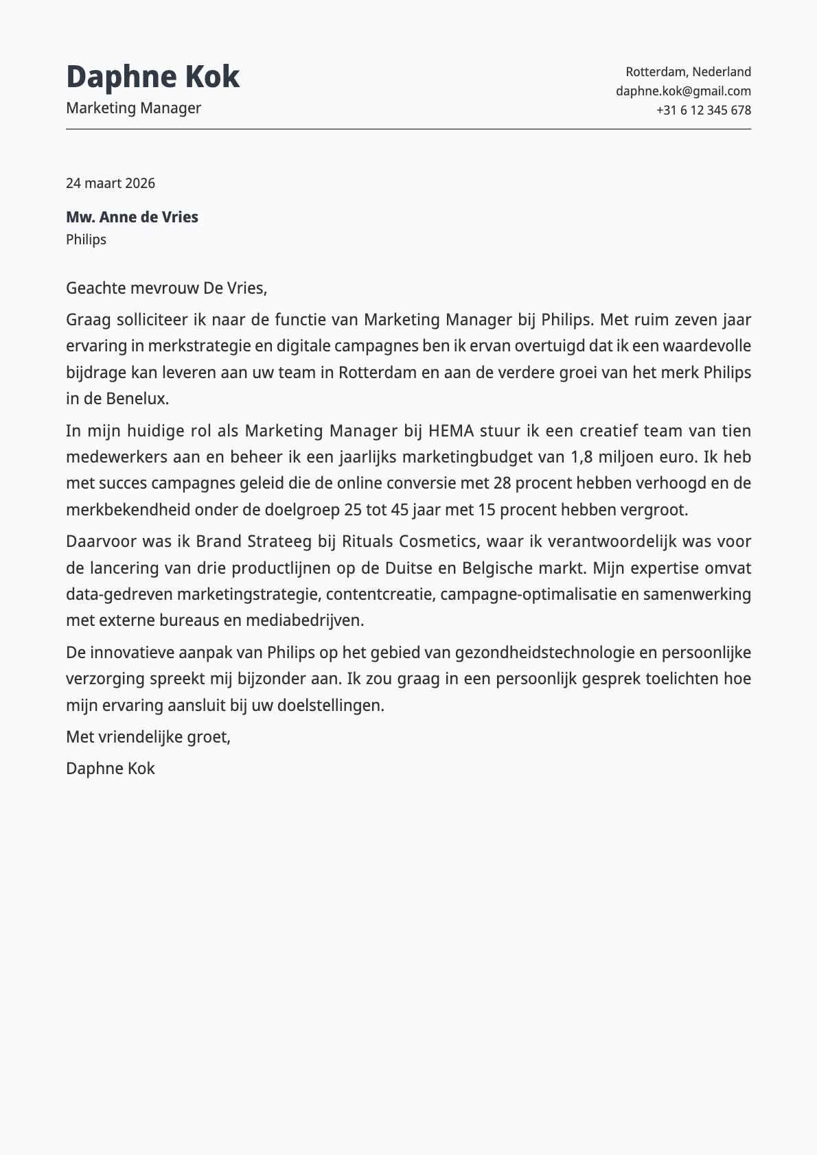 Cobalt cover letter template preview
