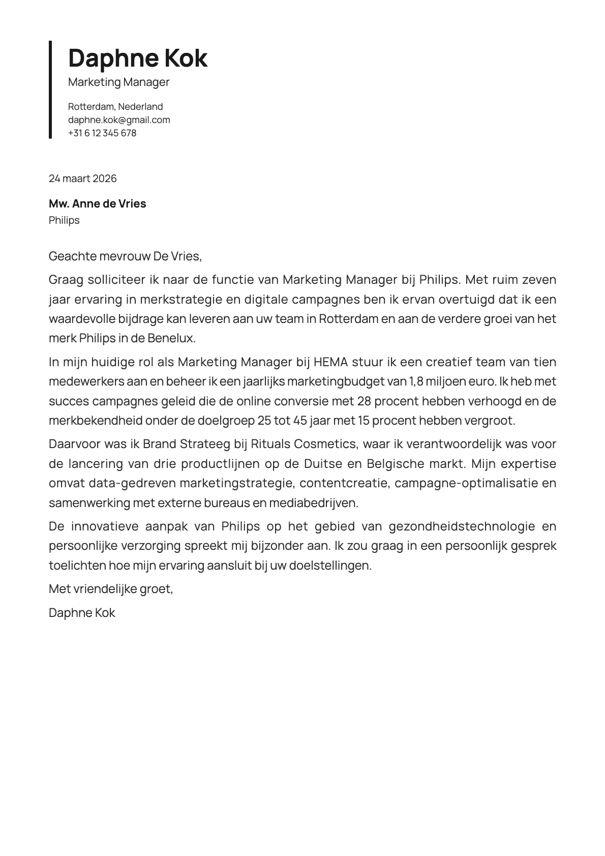 Onyx cover letter template preview