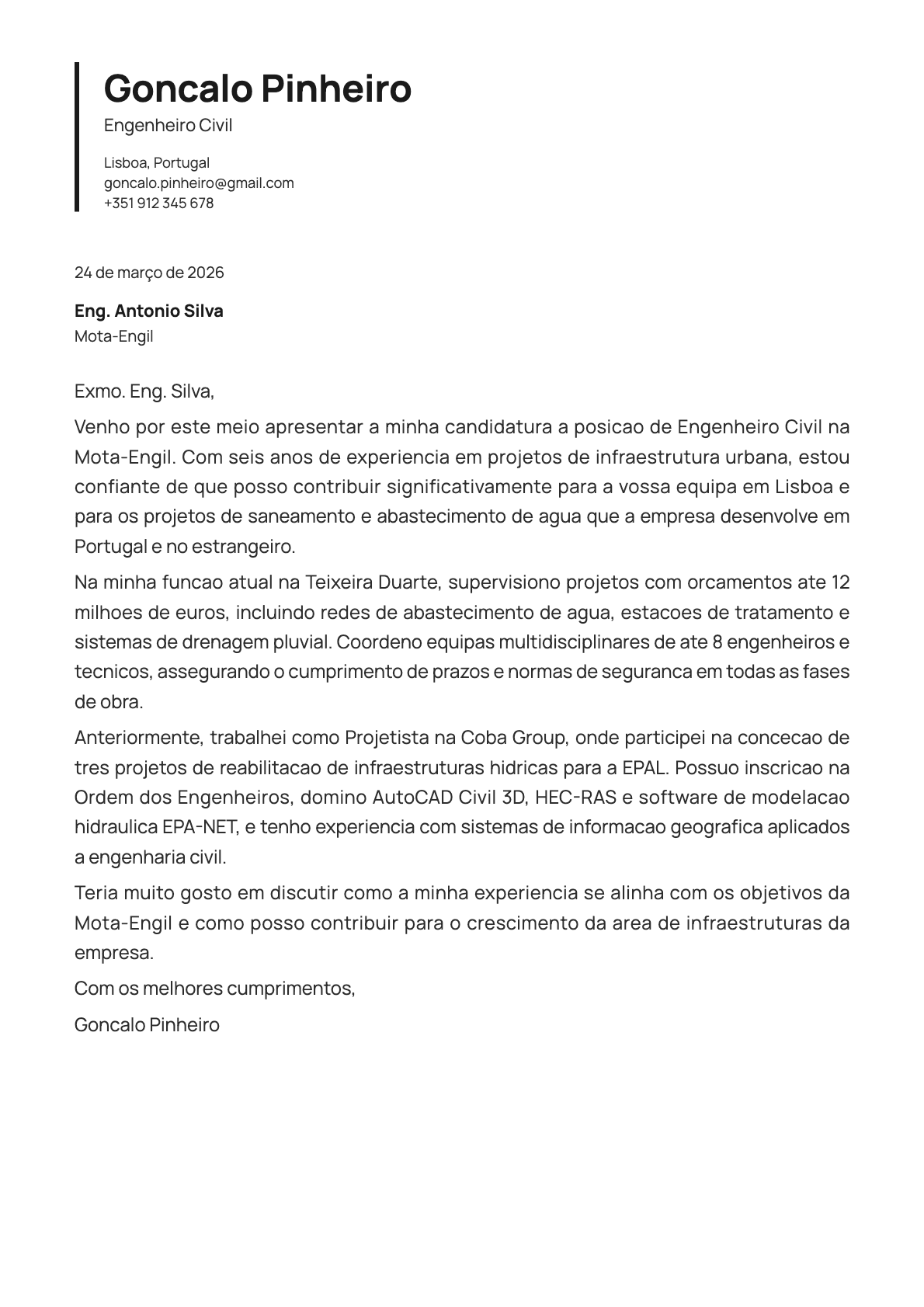 Onyx cover letter template preview
