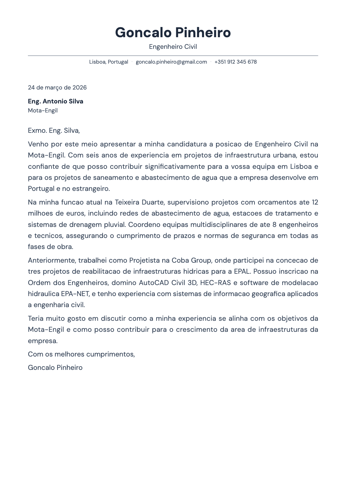 Slate cover letter template preview