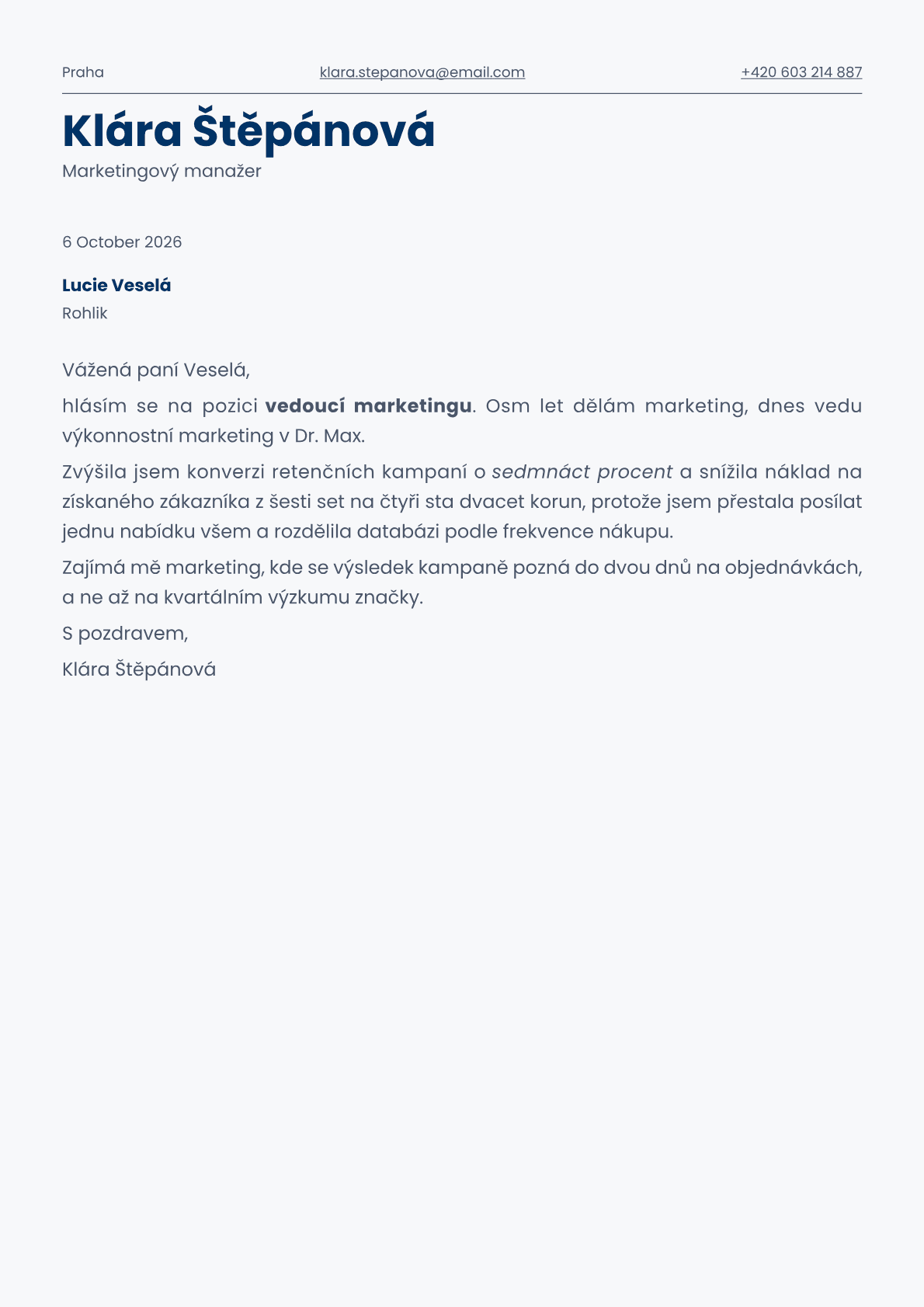 Fern cover letter template preview
