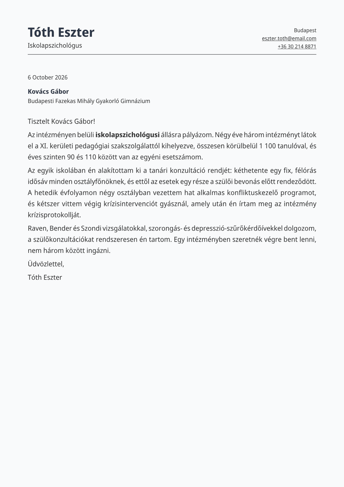 Cobalt cover letter template preview