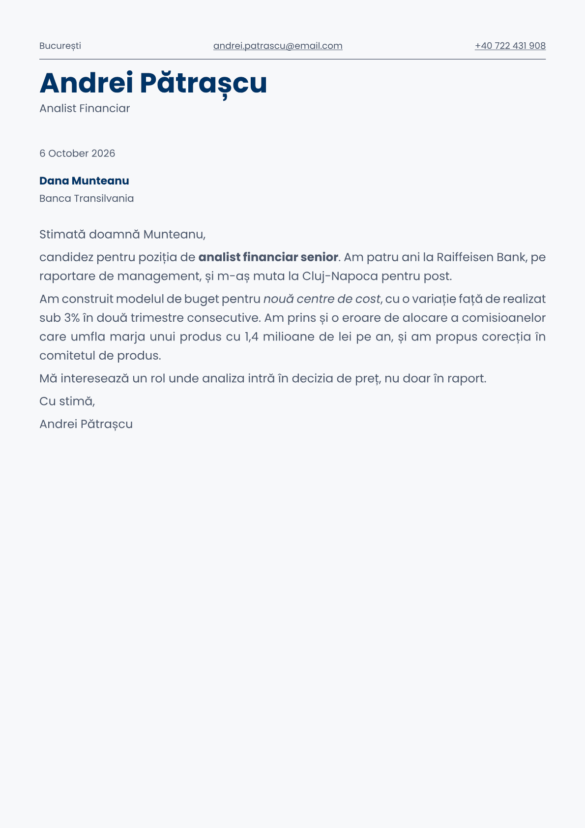 Fern cover letter template preview