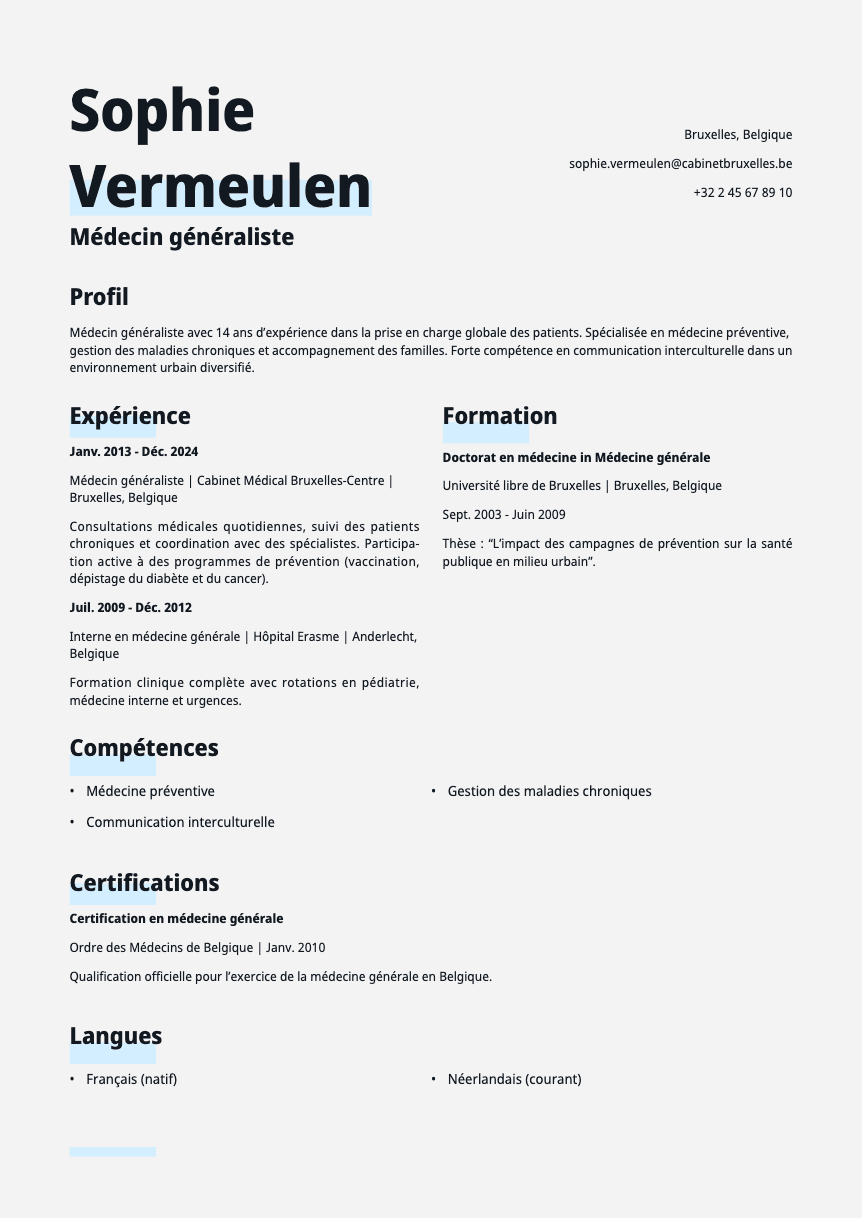 Copper template preview