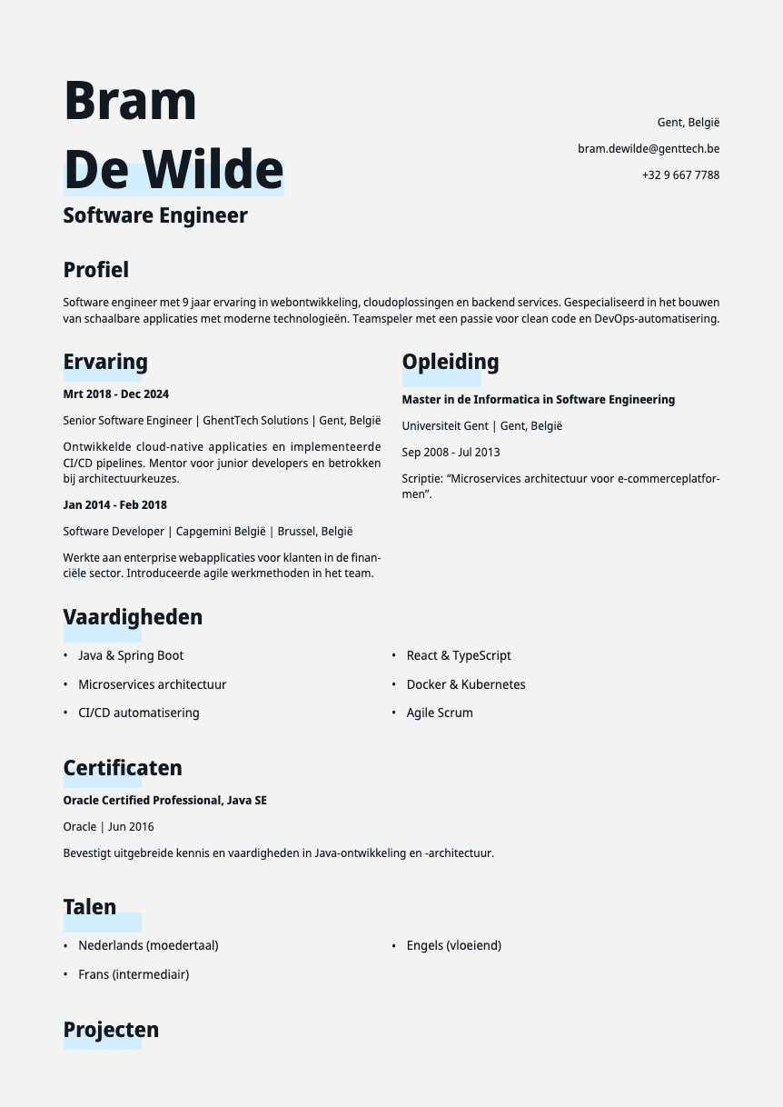 Copper template preview