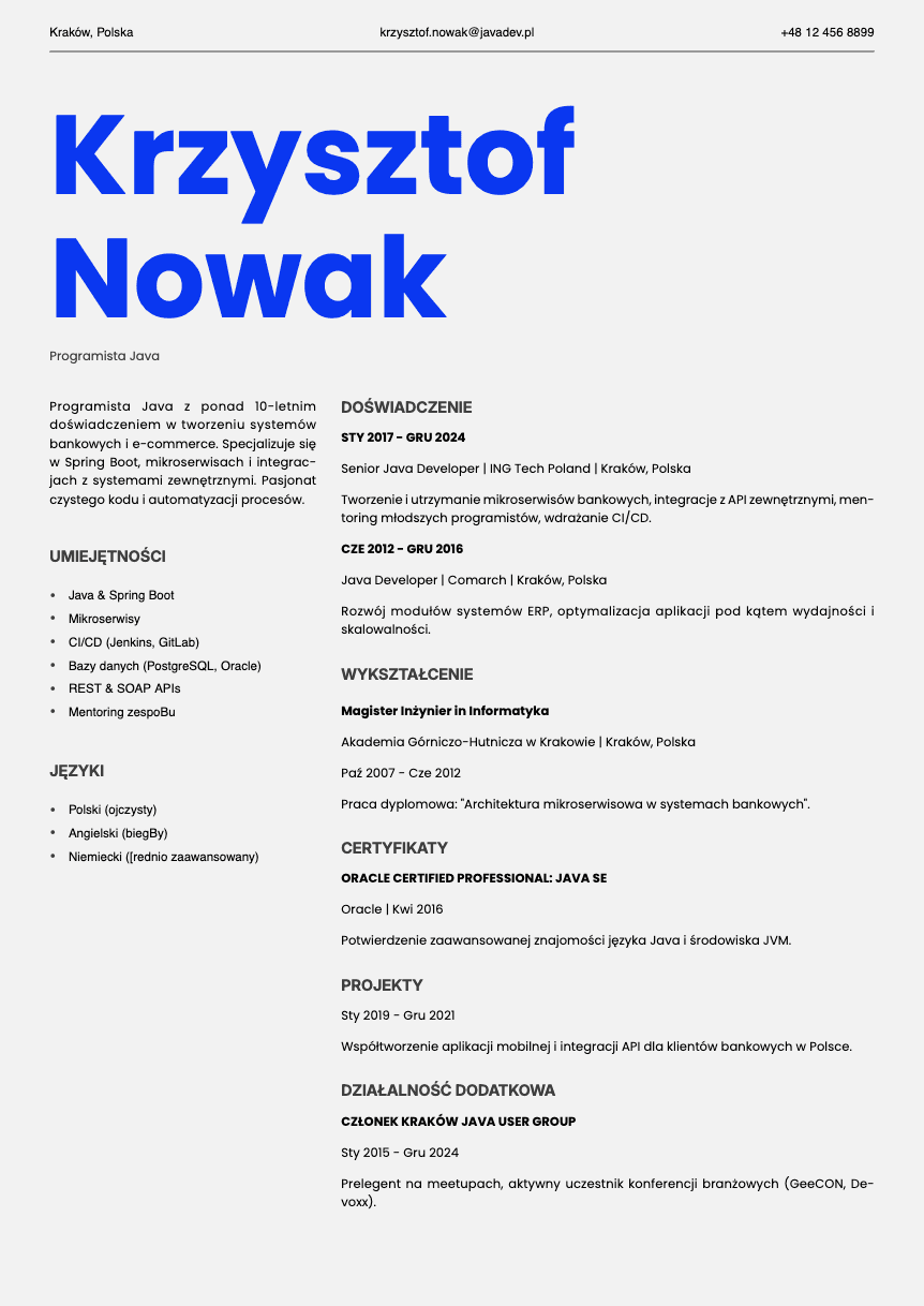 Fern template preview