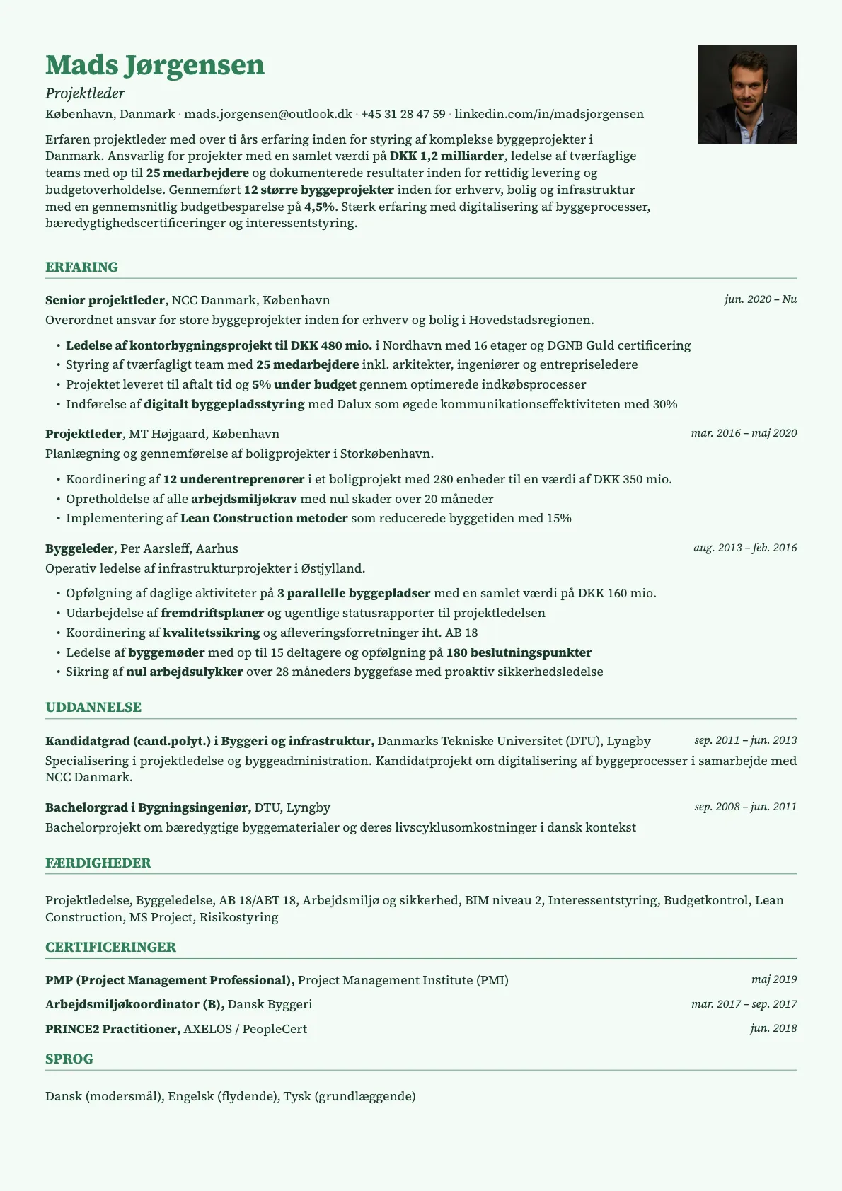 Emerald template preview