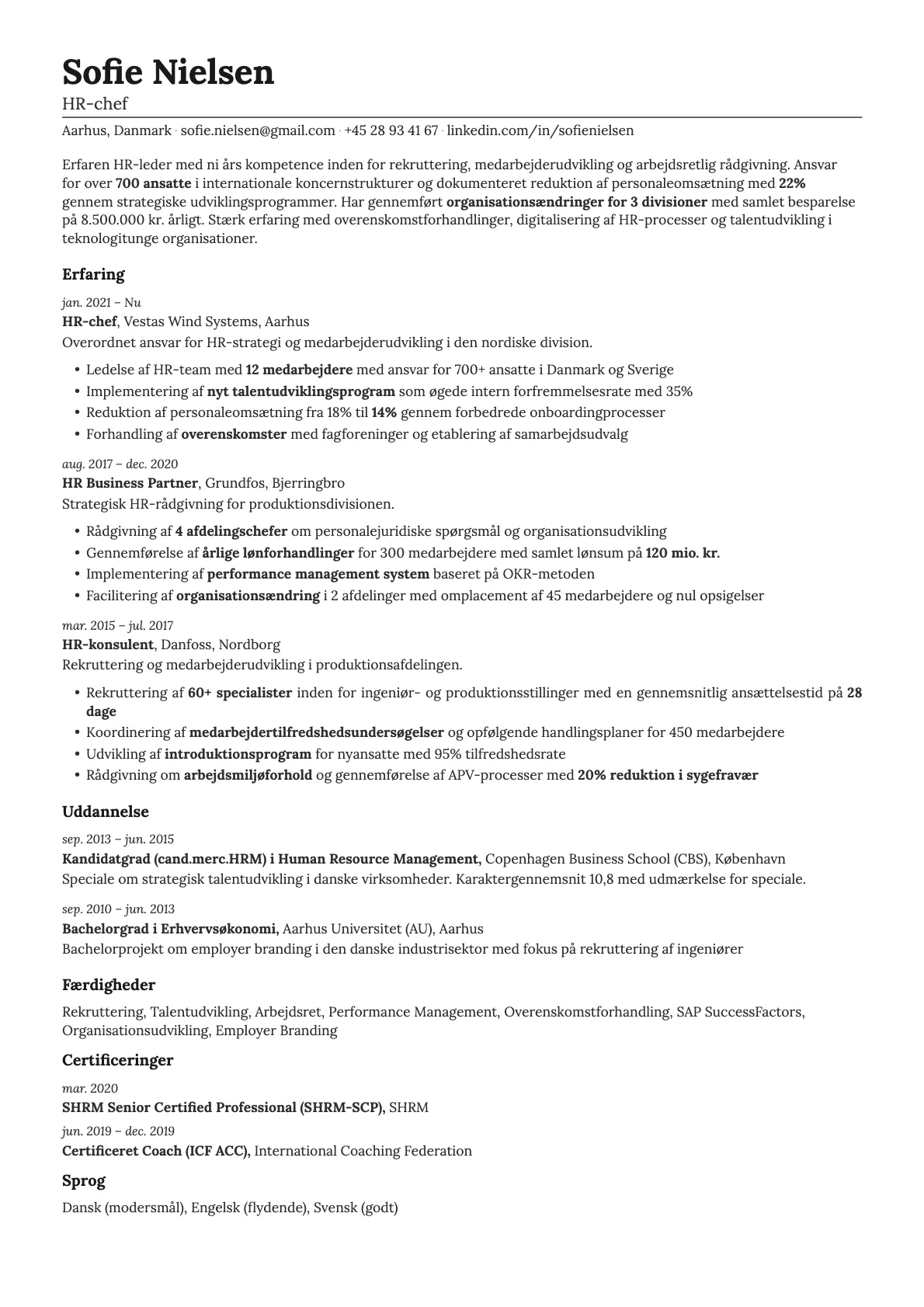 Nickel resume template preview