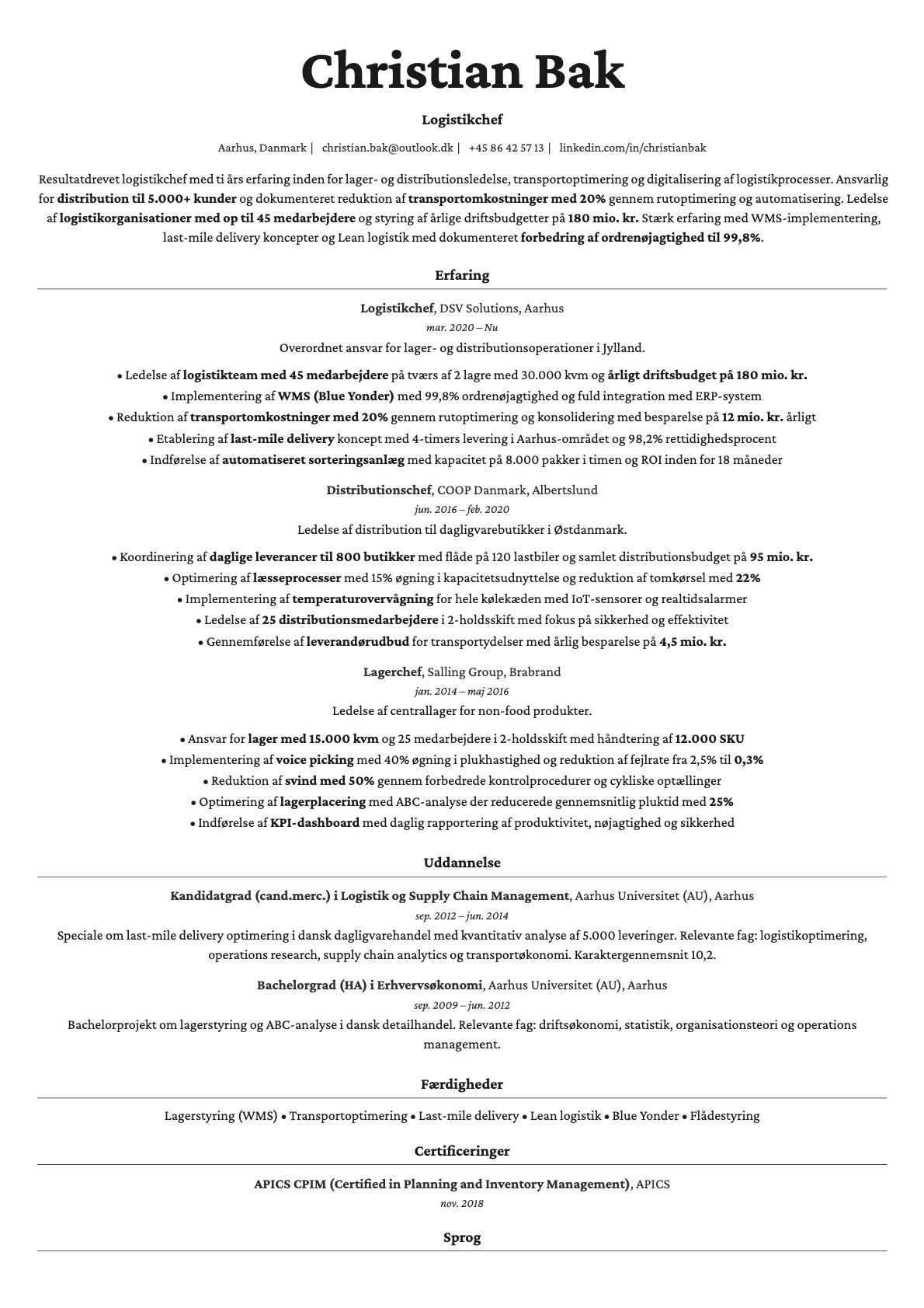 Topaz resume template preview