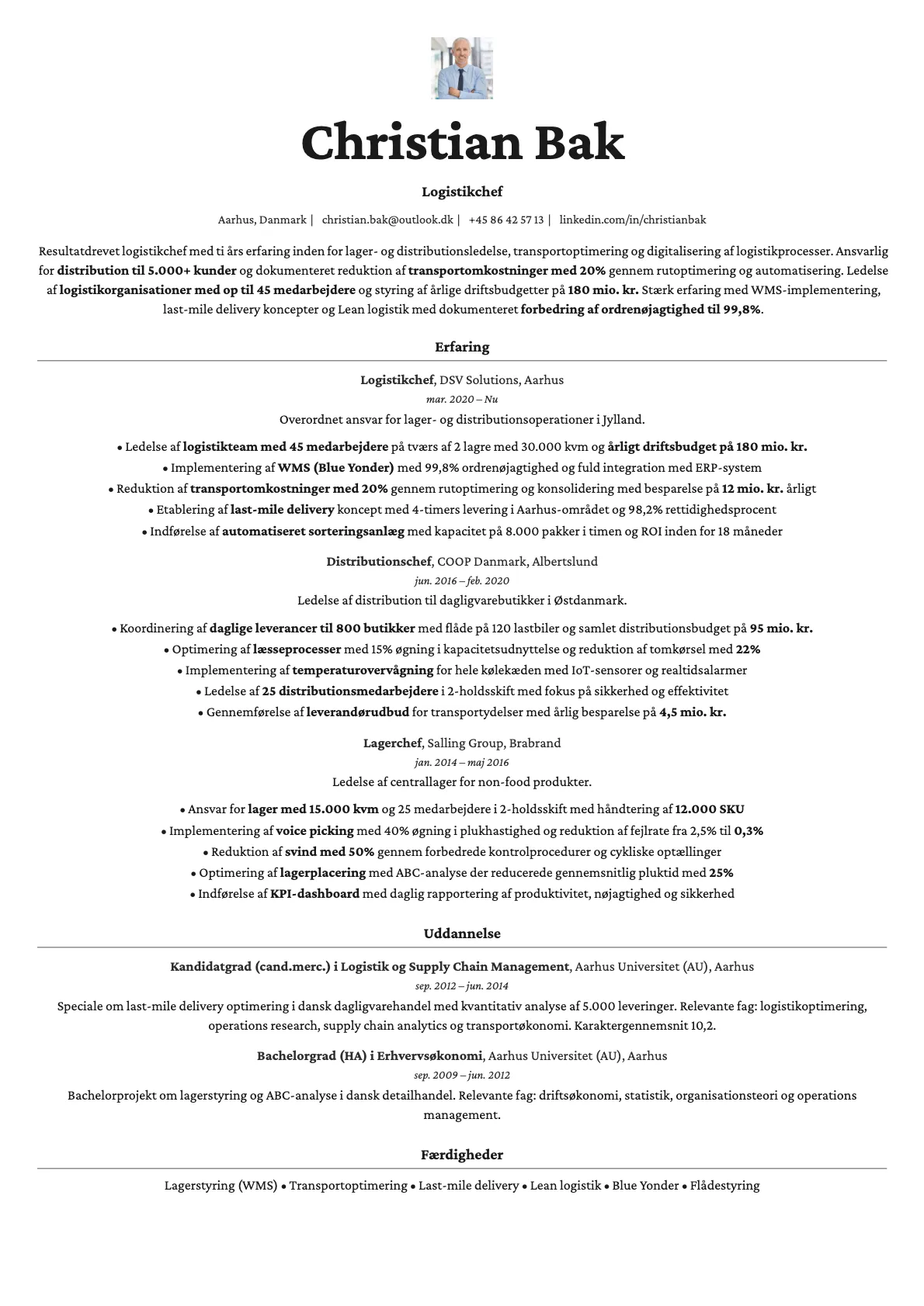 Topaz Photo resume template preview