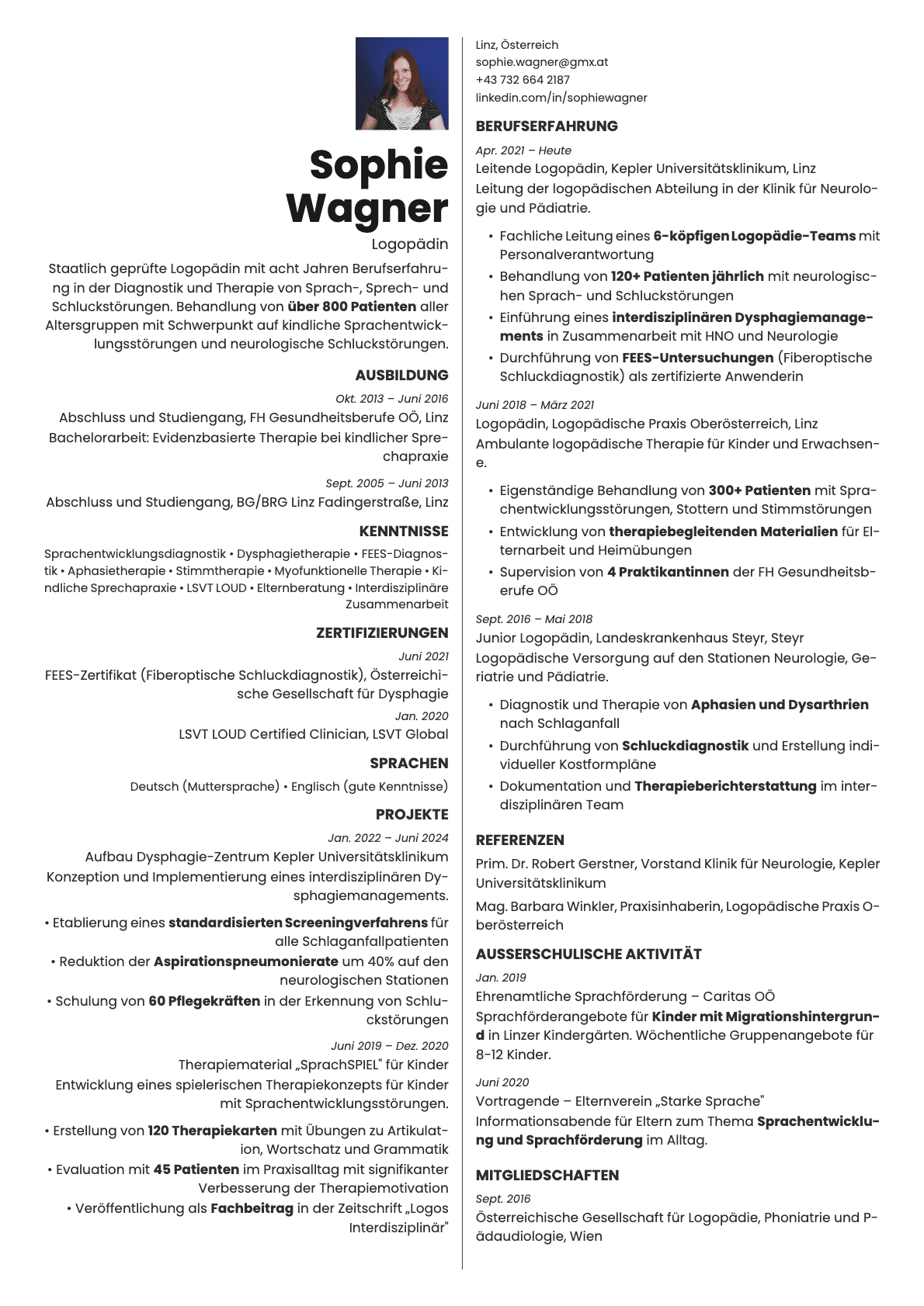 Amber Photo resume template preview